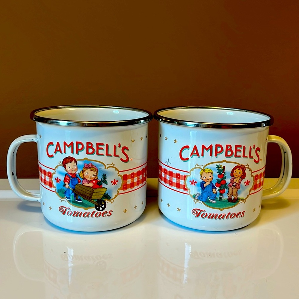 Campbell’s enamelware cups